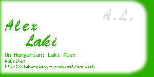 alex laki business card